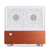 Корпус mATX без БП Jonsbo V12 White боковая панель из закаленного стекла панорама, mini-ITX, micro-ATX, белый