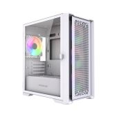 Корпус mATX без БП Powercase CAMBFW-A4-LE ByteFlow Micro White LE, Tempered Glass, 4х 120мм ARGB PWM fans, белый