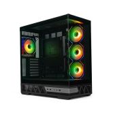 Корпус ATX без БП Xastra Q700-4FM12A-C10-UC Q700 4ARGB-C10-UC Black Aquarium Screewless 4x120мм ARGB PWM mirror fans Argb+PWM HUB 10port/Type C