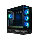 Корпус ATX без БП Xastra Q700-7FM12A-C10-UC Q700 7ARGB-C10-UC Black ATX Aquarium Screewless 7x120мм ARGB PWM mirror fans/Argb+PWM HUB 10port/Type C