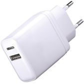 Зарядное устройство BoraSCO 52584 USB A + USB-C, PD, QC 45Вт, белое