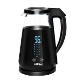 Чайник Aresa AR-3463 1.7л, пластик, черный; 1.7кВт