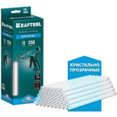 Kraftool 06846-40 Cristal, 11 х 250мм, 40 шт, кристально прозрачные, клеевые стержни