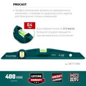 Kraftool 34717-040 ProCast, 400мм, литой уровень