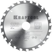 Kraftool 36950-250-30 Fast, 250 х 30мм, 24Т, пильный диск по дереву