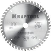 Kraftool 36952-190-20 Precision, 190 х 20мм, 48Т, пильный диск по дереву