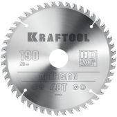 Kraftool 36952-190-30 Precision, 190 х 30мм, 48Т, пильный диск по дереву