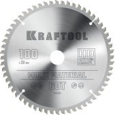 Kraftool 36953-180-30 Multi Material, 180 х 30мм, 60Т, пильный диск по алюминийинию