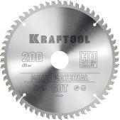 Kraftool 36953-200-30 Multi Material, 200 х 30мм, 60Т, пильный диск по алюминийинию