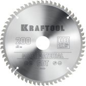 Kraftool 36953-200-32 Multi Material, 200 х 32мм, 60Т, пильный диск по алюминийинию