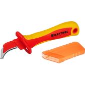 Kraftool 45400 KN-7, 1000 В, изогнутый, диэлектрический нож электрика