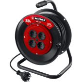 Mirax 55052-50 ПВС, 2 х 0.75мм2, 50 м, 1300 Вт, удлинитель на катушке