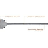 Зубило SDS-Max Зубр 29384-75-400_z01 Буран Профессионал 75 x 400мм, лопаточное