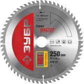 Диск пильный Зубр 36914-250-32-60_z01 Чистый рез, 250 x 32мм, 60Т, по дереву