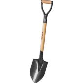 Лопата штыковая Зубр 4-39506_z02 БЕРКУТ, 228 х 173 х 800, полотно 1.6мм с зубцами, закалено, дерев.черенок высш. сорт с рукояткой, автомобильная Профессионал