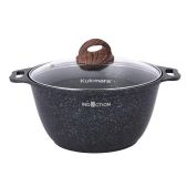 Кастрюля 3л Kukmara кгги32а Granit Ultra Induction синий 3 л, синий, алюминий, антипригарное покрытие, крышка стекло