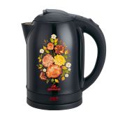 Чайник Добрыня DO-1219 цветы на черном 2.2кВт, 2 л