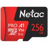 Карта памяти MicroSDXC 256Gb Netac NT02P500PRO-256G-R P500 Extreme Pro + adapter