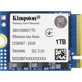 Накопитель SSD 1000Gb Kingston SNV3SM3/1T0 NV3 M.2 22x30mm, NVMe, PCIe 4.0 x4, 3D TLC, R/W 6000/4000MB/s, TbW 320, DWPD 0.2
