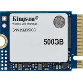 Накопитель SSD 500Gb Kingston SNV3SM3/500G SSD NV3, M.2 22x30mm, NVMe, PCIe 4.0 x4, 3D TLC, R/W 5000/3000MB/s, TbW 160, DWPD 0.2