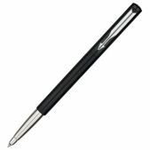 Ручка роллер Parker S0319630 Vector Black, корпус черный лак, детали из нержавеющей стали, синяя