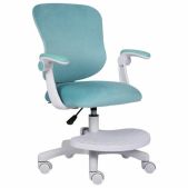 Кресло детское Brabix 533155 Sky MG-206, велюр, голубое с подставкой для ног