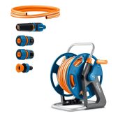 Шланг поливочный 25м Grinda 428460 HRK-25 ProLine, x 1/2, набор 4 предмета, стальные опоры, катушка со шлангом в комплекте