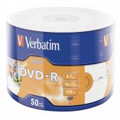 Диск DVD-R Verbatim 43791 DataLife, 4.7 Gb, 16x, Bulk термоусадка без шпиля, комплект 50 шт