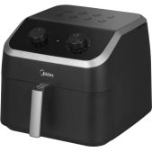 Аэрогриль Midea MAF-TN85WK мощность 2200 Вт, объем 8.5л, таймер на 60 минут с автоматическим отключением, антипригарное покрытие, температура до 200 градусов, цвет черный