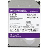 Жесткий диск SATA3 12Tb 7200rpm 256Mb Western Digital WD121PURP Surveillance Purple Pro 3.5