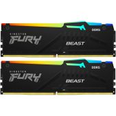 Модуль памяти DDR5 64Gb 5600MHz Kingston KF556C40BB2AK2-64 CL40 DIMM Kit of 2 Fury Beast RGB