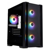 Корпус mATX без БП 1STPlayer T4-G-BK-4F1 Trilobite T4-G Glass FRGB Black 4x120мм FRGB fans