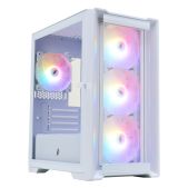 Корпус mATX без БП 1STPlayer T4-G-WH-4F1-W Trilobite T4-G Glass FRGB White 4x120мм FRGB fans