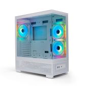 Корпус ATX без БП Xastra Q500-3FM12A-C10-WH Q500 3ARGB-C10 White Aquarium Screewless 3x120мм ARGB PWM FM fans Argb+PWM HUB 10port