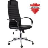 Кресло офисное Brabix 532418 Pilot EX-610 CH premium, хром, кожзам, черное
