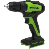 Дрель-шуруповерт аккумуляторная Greenworks GD24DD35 3704007 24V, без АКБ и зарядного устройства, бесщеточная, 35Нм, БЗП-13мм, 2 скорости 0-380/0-1450об/мин, вес 1.03кг