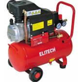 Компрессор Elitech КПМ 200/24 коаксиальный масляный 1.5кВт, ресивер 24л, расход 200л/мин, 8бар, размеры 605x280x625мм, 25кг