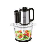 Измельчитель Kelli KL-5220 1.5кВт Стеклянная чаша объёмом 2.8л 3 скоростных режима Насадки:- Диск-терка двустороняя- Насадка для взбивания яиц- Насадка для замешивания теста- Насадка для очистки чеснока- Двухъярусный нож с 4-мя лезвиямиНожи из нержа