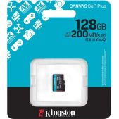 Карта памяти MicroSDXC 128Gb Kingston SDCG4Gb/128GbSP Canvas Go Plus Gen4 200MB/s A2 U3 V30 Card W/O ADP