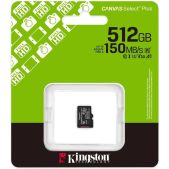 Карта памяти MicroSDXC 512Gb Kingston SDCS3/512GbSP Canvas Select Plus V30 A1 w/o adapter