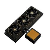 Комплект водяного охлаждения ID-CoolING DX360 GDL LGA1851/1700/1200/115X/AM4/AM5 TDP 350W, PWM, Triple вентилятор 120мм, черно-золотой RET