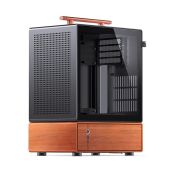 Корпус mATX без БП Jonsbo T7 Black боковая панель из закаленного стекла, mini-ITX, micro-ATX, черный