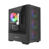 Корпус mATX без БП Powercase CMMA13B-L4 Mistral Micro A13B, Tempered Glass, 4x120мм FRGB fan, чёрный
