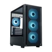 Корпус mATX без БП Xastra A411M-4FC12A A411M 4ARGB-FC Black Mesh /ScrewlessTG+mesh panel/ 4x120мм ARGB PWM FC fans