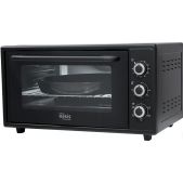 Мини-печь Oasis M-50CB1 черная 1600 Вт, 50 л.,конвекция, 1 стекло, эмаль внутри, круглый+прямоугол.противни, решетка, внутр размеры 43х40х25