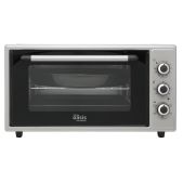 Мини-печь Oasis M-50CG1 серая 1600 Вт, 50 л.,конвекция, 1 стекло, эмаль внутри, круглый+прямоугол.противни, решетка, внутр размеры 43х40х25