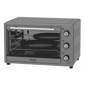 Мини-печь Oasis M-60CG2 серая 2000 Вт, 60 л.,конвекция, 2 стекла, оцинковка внутри, круглый+прямоугол.противни, решетка, внутр размеры 42х42х30