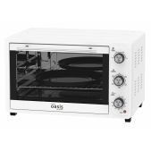 Мини-печь Oasis M-60CW2 белая 2000 Вт, 60 л.,конвекция, 2 стекла, оцинковка внутри, круглый+прямоугол.противни, решетка, внутр размеры 42х42х30
