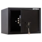 Сейф мебельный Brabix S103BR211514 SF-230KL, 230х310х250мм, ключевой замок, черный, 291146