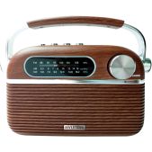Радиоприемник портативный Hyundai H-PSR200 дерево коричневое/серебристый USB McroSD
